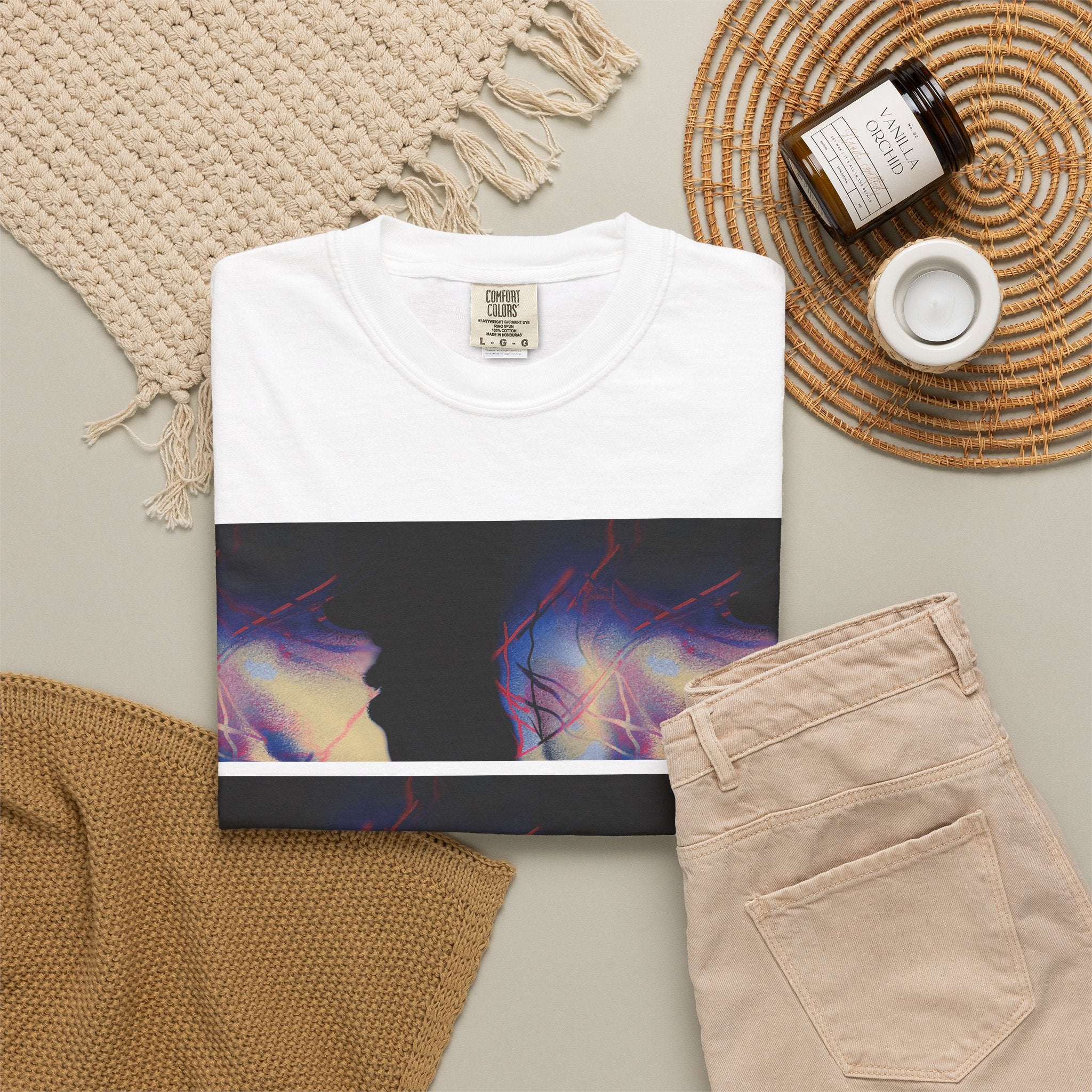 The Overwhelm Unisex T‑Shirt | Triptych Vaporwave Graphic Tee