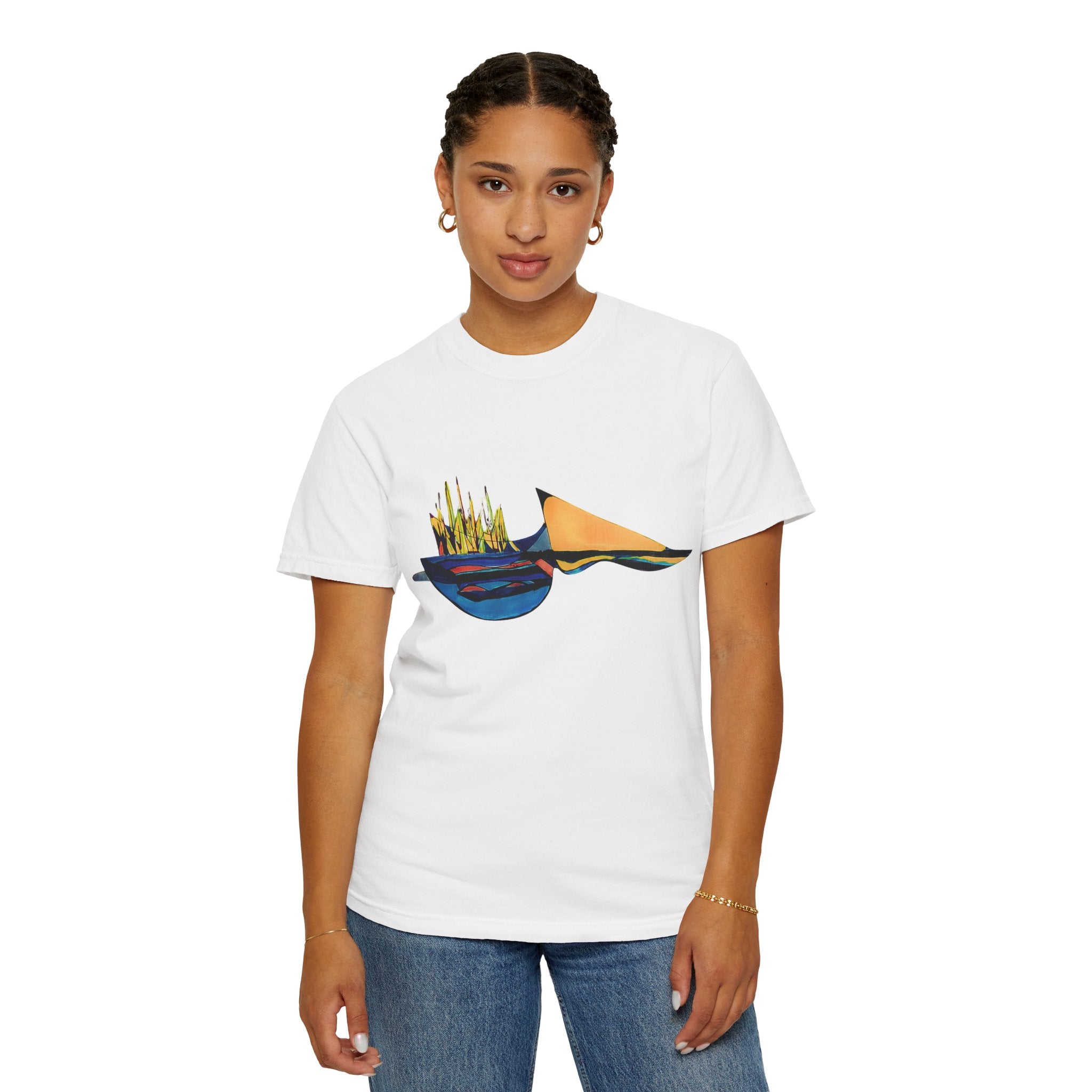 Sailing Illusion Unisex T-Shirt | Abstract Sailing Graphic