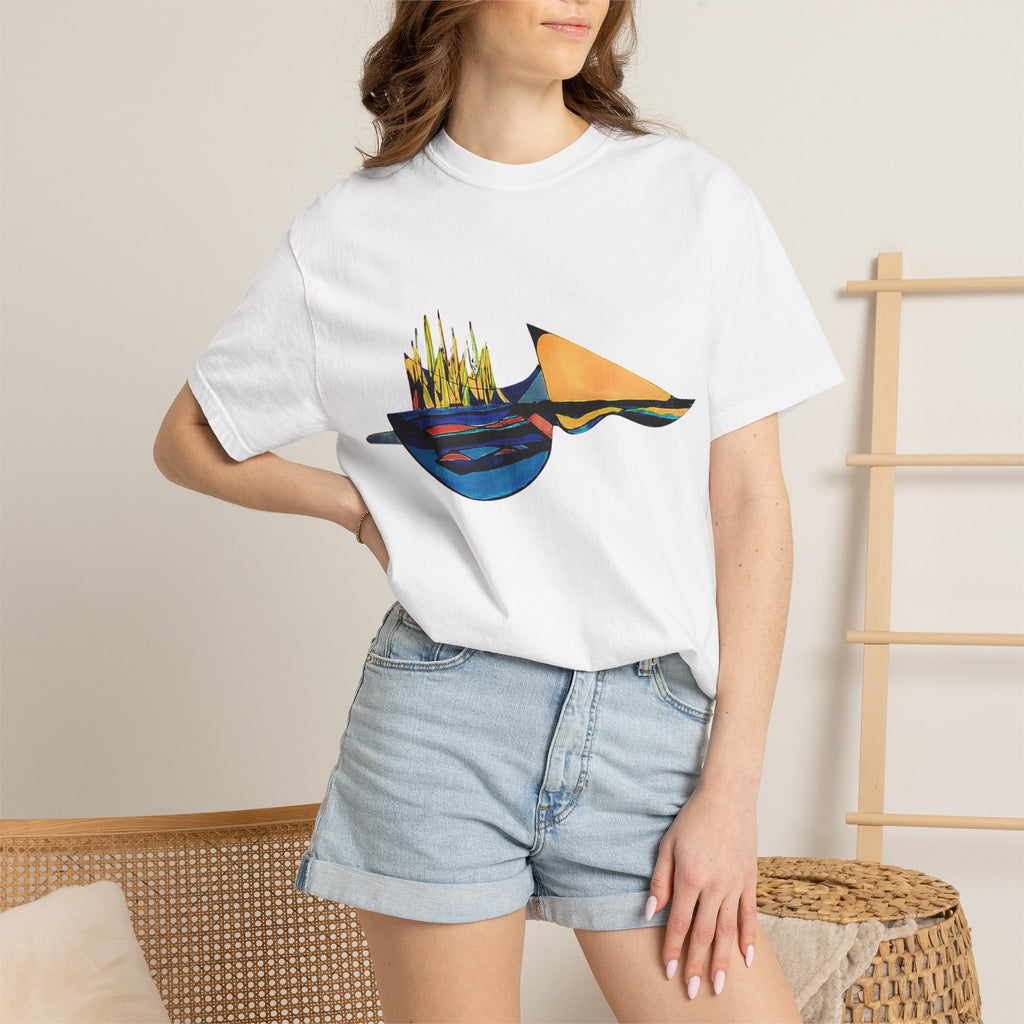 Sailing Illusion Unisex T-Shirt | Abstract Sailing Graphic