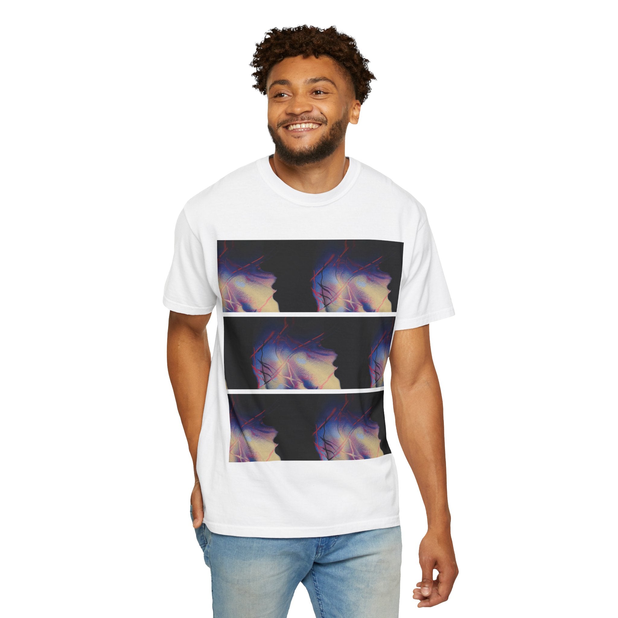 The Overwhelm Unisex T‑Shirt | Triptych Vaporwave Graphic Tee